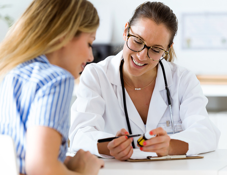 image of Dr. and patient